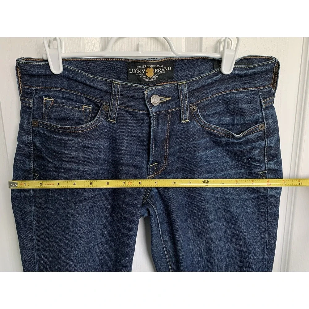 Lucky Brand Zoe Skinny Jeans Women's 4/27 Dark Wash Stretch Premium Denim EUC - Picture 10 of 12